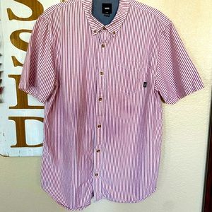 BoGo 50% Vans red and white striped men’s shirt